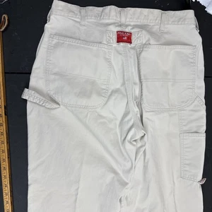 Polo Jeans Co. Ralph Lauren Carpenter Pants Mens 34x33 Ivory Baggy Y2K - Picture 1 of 8