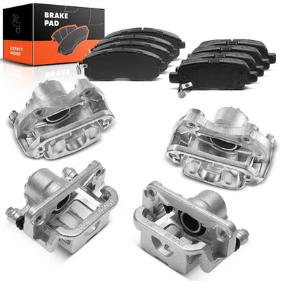 Front & Rear Ceramic Brake Pad + Caliper for Nissan 350Z INFINITI G35 2003-2005 - Image 1 of 4