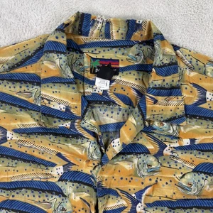 VINTAGE Patagonia Pataloha 1995 Fish Print Button Up Hemd Herren XL Freizeit Preppy - Bild 1 von 7