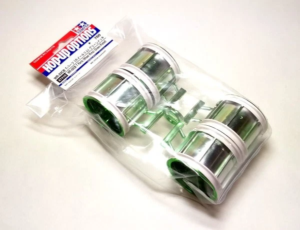 TAMIYA RC Model WR-02CB T Parts (Wheel Rims) Green Plated 47418 - Image 1 of 1