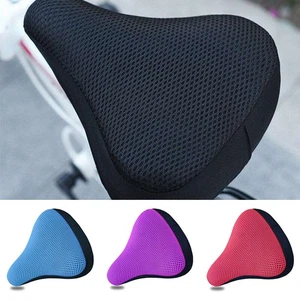 Bike Seat Cushion CycliBI Cover Cycling 3D Soft Bicycle Saddle Silicone Seat - Picture 1 of 21