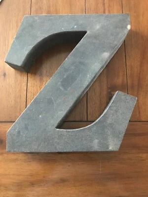 Primitive, Rustic Metal Letter Wall Decor, 12” Tall Letter Z - Image 1 of 2
