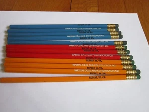 Lote de 12 lápices coleccionables de construcción de carbón imperial Rupert WV de colección SIN USAR - Imagen 1 de 6