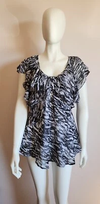 City Dressing Target Ladies Black Short Flutter Sleeve Blouse Top Size 10 New - Image 1 of 4