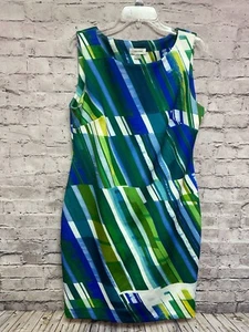 Abito donna Calvin Klein business carriera blu verde senza maniche taglia 14 - Foto 1 di 3