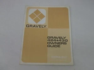 Gravely Models 424 & 430 Tractors Owners Guide - Picture 1 of 3
