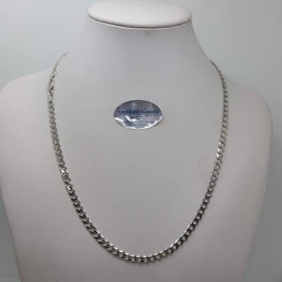 CATENA DA UOMO- UNISEX IN ARGENTO 925 A MAGLIA GRUMETTA DA 50 cm 13,5 GR. (0452) - Immagine 1 di 4