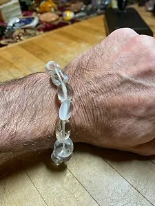 Klar Quarz Grob Stil Mala Kristall Perlen Armband Speciman - Bild 1 von 8