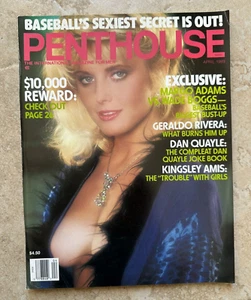 Penthouse April 1989 Adult Magazine - Covergirl & Pet Simone Brigitte - Picture 1 of 2