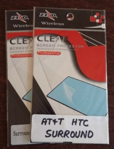 Menge 2 HTC Surround Zizo Drahtlose Klar Displayschutzfolien Neu Neu NOS - Bild 1 von 1