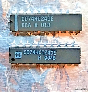 LOT OF 10 NEW GENUINE CD74HC240E HI SPD OCTAL BUFFERS AND LINE DRIVERS W/3-STATE - Picture 1 of 3