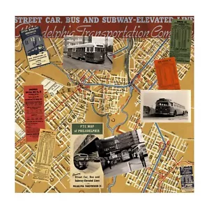 Gift Wrapping Paper, RARE vintage Bus & Trolly Travel, 25 Sheet Pack, 12"x12" - Picture 1 of 1