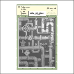 pipework - A6 embossing folder by lisa horton crafts - Picture 1 of 1