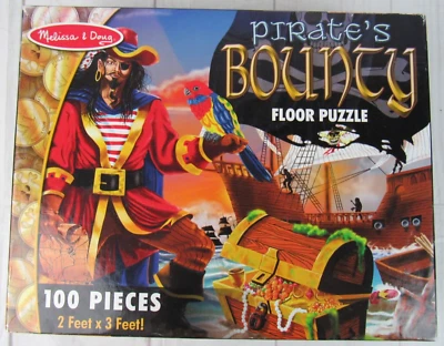 Melissa & Doug Pirate's Bounty 100 Piece Floor Puzzle - Image 1 of 3
