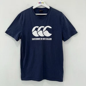 Canterbury T Shirt Men M Blue Cotton Blend Stretch Casual - Picture 1 of 10