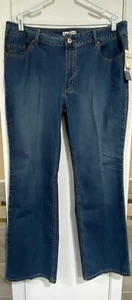 Coldwater Creek Womens Knit Blue Jeans Bootcut Stretch Natural Waist Sz 18 NWT - Picture 1 of 7