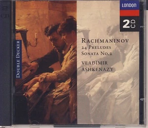 Rachmaninov - Ashkenazy: 24 Preludes; Piano Sonata No.2 (2 CDs, London) Like New - Picture 1 of 2