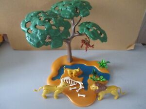 Playmobil-Afrika-Savannah-Wasserstelle- Löwen Familie und Affen-4830