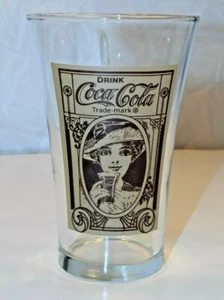 Coke Cola Flair Glass Reproduction with design from the turn of the Century - Picture 1 of 8
