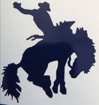 Bucking Bronc Horse vinyl decal/sticker SIZE 5" x 5" any color! FREE SHIPPING - Image 1 of 4