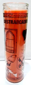 Vela Esotérica Veladora DESTRANCADERA (Desbloqueo), Color Naranja/Naranja - Imagen 1 de 2