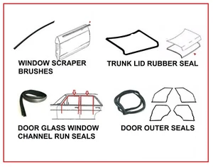 Kit de juntas para Mercedes W108 Weathership puerta ventana maletero cauchos 13 piezas - Imagen 1 de 1