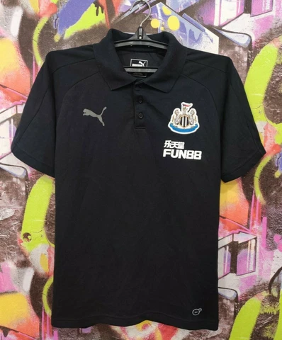 Newcastle United FC England Football Shirt Soccer Jersey Polo Top Puma Mens S/M Cover