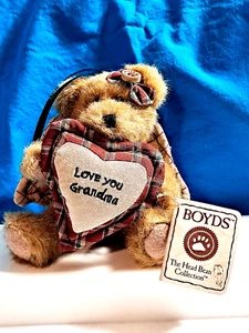 Love You Grandma BOYDS Bears "Grammykins" 4 Zoll hängender Engel Teddybär Plüsch Neu mit Etikett - Bild 1 von 12