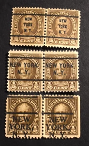 6 - 1922 US Stamps Sc #551 - Precanceled 3 Fonts - New York - Used/NG/VF. b - Picture 1 of 2