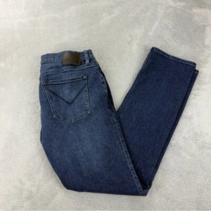 John Varvatos Men's Size 33x30 Bowery Slim Straight Dark Blue Zipper J306V3B - Foto 1 di 12