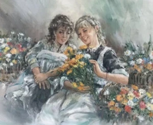 Gordon King (1939-2022) ‘Flower Sellers’ - Picture 1 of 3