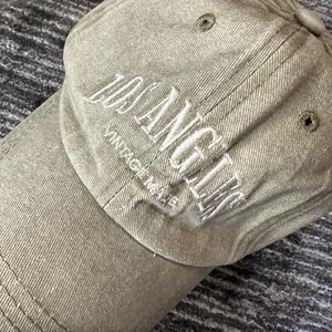 Womens Los Angeles Hat Adjustable Baseball Cap Ball Cap Khaki Green Soft Cotton - Picture 1 of 11