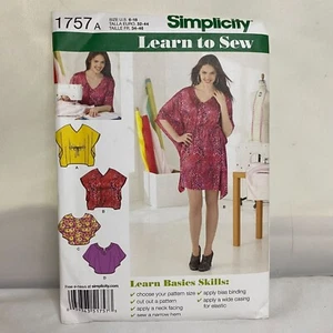 #1757A Simplicity Misses Mini Dress or Tunic and Top Sewing Pattern 6-18 - Picture 1 of 4