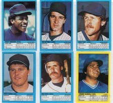 Rickey Henderson #2D - Kirk Gibson #2C 1987 General Mills Booklet cut