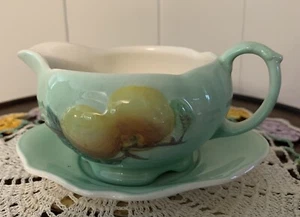 Lovely Rare Vintage royal Winton ‘peaches’ Sauce Boat And Saucer - Picture 1 of 5