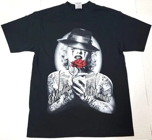 Marilyn Monroe T-Shirt Urban Streetwear Tattoo Art Tee Herren Schwarz Neu - Bild 1 von 2