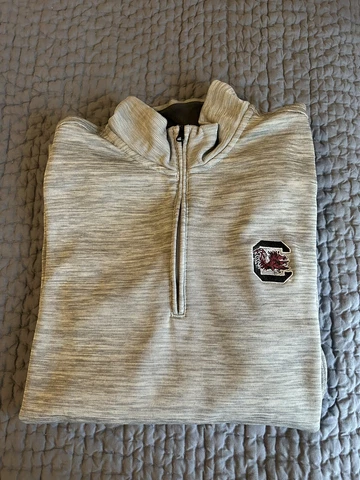 South Carolina Gamecocks Mens quarter zip gray pullover sweatshirt Cover