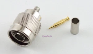 Conector coaxial macho N engarce serie LMR-200 coaxial - vendedor de radioaficionados de EE. UU. - Imagen 1 de 1