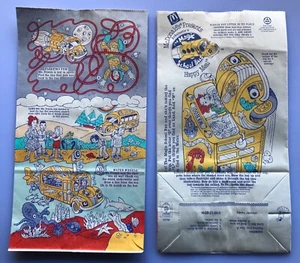 McDonalds Magic School Bus Happy Meal Tasche 1994 - 2 Vintage Papiertüten - Bild 1 von 3