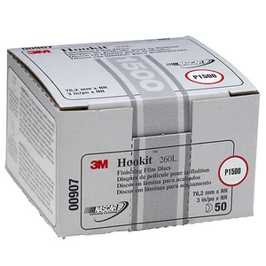 3M 0907 3" 1500 Grit Hookit Finishing Film Disc, 3 inch, P1500 grit, 00907 - Picture 1 of 2