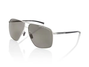 Porsche Design P8933 D 63 Herren Pilot Sonnenbrille Silber / Grau polarisiert - Bild 1 von 6