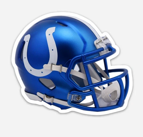 Indianapolis Colts Helmet - Logo Type Die-cut MAGNET Cover