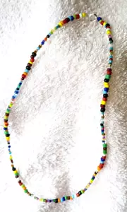 BÖHMISCHER STIL 16 Zoll Perlen farbiges Halsband Halskette. handgefertigt - Bild 1 von 3
