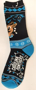 NFL Carolina Panthers Ugly Sweater Socks, New (REINDEER) - Picture 1 of 1