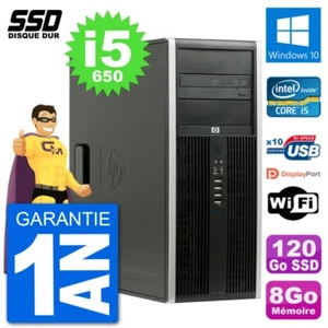 PC Tour HP 8100 Elite Intel Core i5-650 RAM 8Go SSD 120Go Windows 10 Wifi - Foto 1 di 3