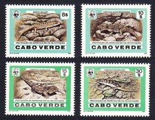 WWF Desert Island Lizards 4v Cape Verde 1986 MNH SG#566-569 MI#500-503