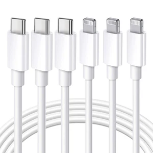 Ximytec [MFi Certified] USB C to Lightning Cable 3Pack 10FT iPhone Fast Whtie  - Picture 1 of 7