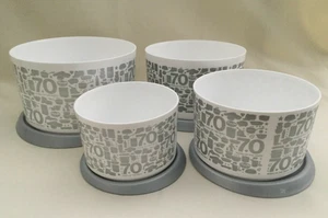 Tupperware Silber One Touch Kanister Set Stapelbar 70 Jahre Logo Basen Neu - Bild 1 von 3
