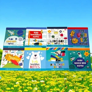 Kinder Brotdose Notizen Karten Menge 8 Bücher Motivation Cartoons Schule Mittagessen - Bild 1 von 12