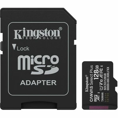 Kingston Canvas Select Plus 128 GB Class 10/UHS-I (U1) V10 microSDXC - 1 - Image 1 of 4